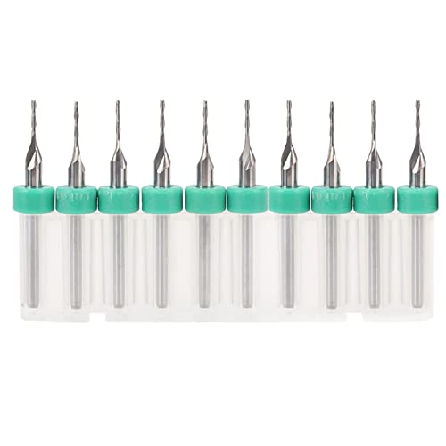 10pcs 2 Flötenkarbid -Frässchneider, Wolframstahl CNC -Endmühle, langlebiges Anti -Werkzeug für Kohlenstoffstahl, Werkzeugstahl, Edelstahl und Legierungsstahlverarbeitung (2 blades 0.8mm (10 pieces)) von Bognajin
