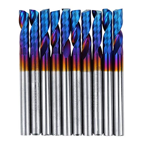 10pcs 3,175 mm Blue Nano -Schaftmühlenschneider, Carbid -Einzelspiral -CNC -Gravurwerkzeuge, langlebige Endmühle für PCB SMT Form Kunststofffaserfaserfaser 10pcs 3,175 mm Blue Nano -Schaftmühlenschneider, Carbid -Einzelspiral -CNC -Gravurwerkzeuge, langlebige Endmühle für PCB SMT Form Kunststofffaserfaserfaser von Bognajin