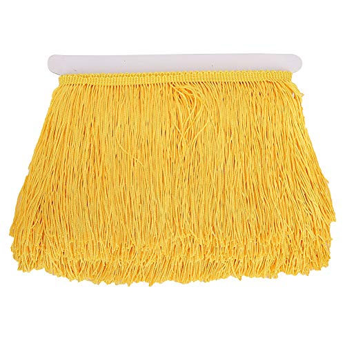 14 cm Polyester Fringe Quasten -Trimm, 10yd Long Latin Kleiddekorationsband, Hochfestigkeit Spitzenverkleidung für das Nähen Bühne DIY -Kleidungsvorhang Kleidungszubehör (Golden) von Bognajin