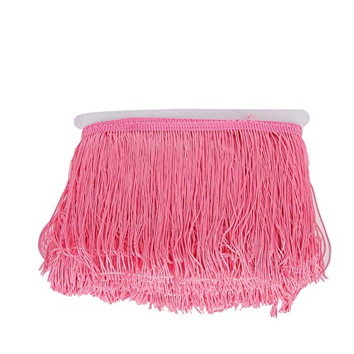 14 cm Polyester Fringe Quasten -Trimm, 10yd Long Latin Kleiddekorationsband, Hochfestigkeit Spitzenverkleidung für das Nähen Bühne DIY -Kleidungsvorhang Kleidungszubehör (Pink) von Bognajin