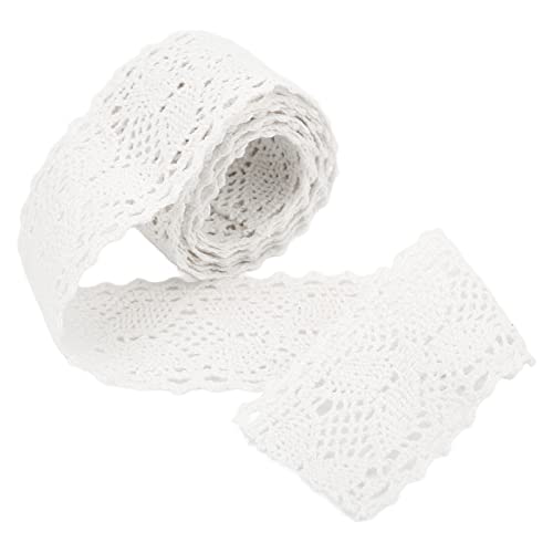 20 Yards Spitzenband, Baumwollfaden hohl dekorative Accessoires, klares exquisites Muster für die Kleidung Dekoration DIY Vorhangnähung Hochzeit (White) von Bognajin