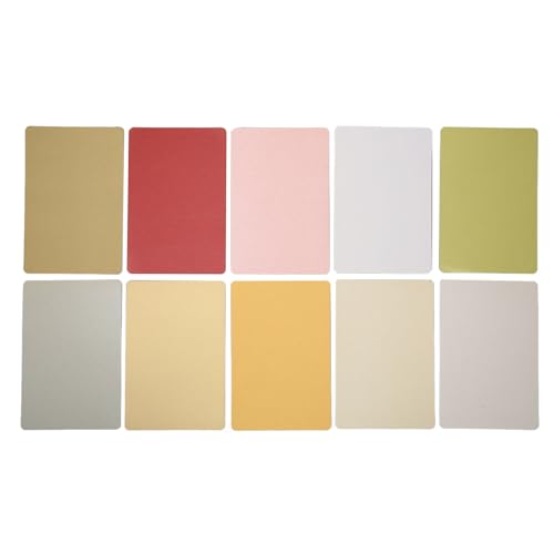 200pcs Pearlescent -Kartenbestand, verschiedene Farben leeres Metallic -Kartonpapier, 5,9 x 3,9 Zoll mit abgerundeten Ecken, für DIY -Handwerksprojekte und mehr von Bognajin