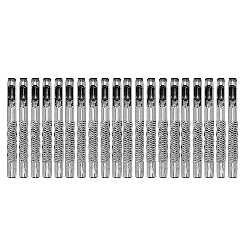 20PCS Hollow Leather Punch Set, Carbon Steel DIY Heavy Duty, Round Hole Punch Tool for Watch Cloth Belt, Chrome Plated Anti (5.5mm) von Bognajin
