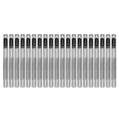 20PCS Hollow Leather Punch Set, Carbon Steel DIY Heavy Duty, Round Hole Punch Tool for Watch Cloth Belt, Chrome Plated Anti (6mm) von Bognajin