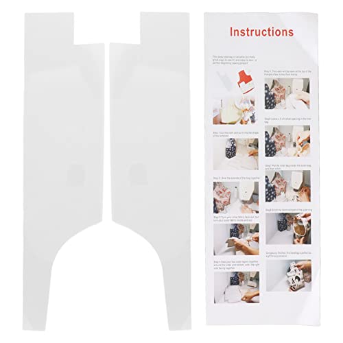 2pcs große Einkaufskorb Vorlage, robustes Acrylmaterial, präzises Schneiden für DIY -Nähen, transparentes Design, einzigartiger Musterstil von Bognajin