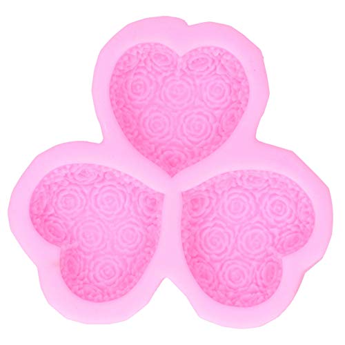 3 Hohlraum herzförmige Rose Silikon form für Seifenkuchen Fondant Dekoration, DIY handgemachtes multifunktion ales Utensil, einfach zu lagern, Lebensmittel qualität Material, rosa 3 Hohlraum herzförmige Rose Silikon form für Seifenkuchen Fondant Dekoration, DIY handgemachtes multifunktion ales Utensil, einfach zu lagern, Lebensmittel qualität Material, rosa von Bognajin