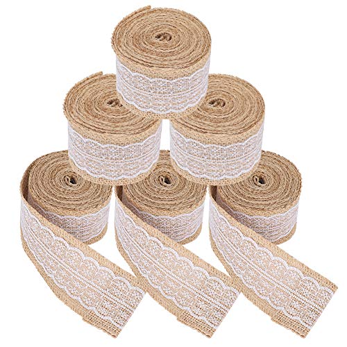 5pcs Spitzenwäsche -Leinen -Ribbon -Trimm, 6 cm x 5 Meter DIY -Handwerksbrötchen mit Stiften, zum Geburtstag Weihnachten Hochzeitsdekorationen, weiches robustes Sonnendosenmaterial 5pcs Spitzenwäsche -Leinen -Ribbon -Trimm, 6 cm x 5 Meter DIY -Handwerksbrötchen mit Stiften, zum Geburtstag Weihnachten Hochzeitsdekorationen, weiches robustes Sonnendosenmaterial von Bognajin