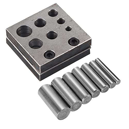 7 Löcher Punch -Diescheiben -Set, unregelmäßige Leichtmetallstahl -Runde Stanzkürzung, Metallbogenschneidung für Schmuckherstellung, Leichte und tragbare, mehrfache Punch von Bognajin
