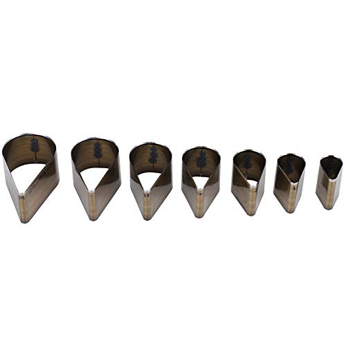7Pcs Leather Punching Tools Drop Shape, DIY Hole Punch Tool Set, High Speed Steel Material with Plastic Box, Suitable for Leather Cardboard Craft Projects, Includes 7 Sizes von Bognajin