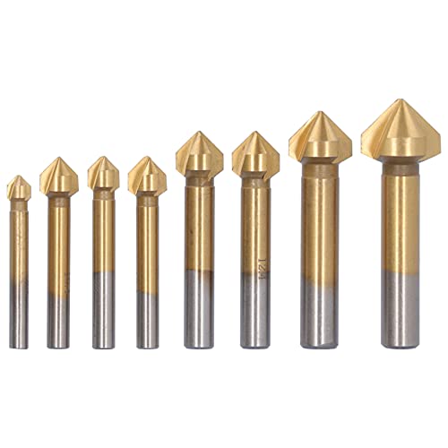 8Pcs Chamfering End Mill Set, Sturdy and Durably, Proof, Countersink Drill Bits for DIY and General Building Engineering 8Pcs Chamfering End Mill Set, Sturdy and Durably, Proof, Countersink Drill Bits for DIY and General Building Engineering von Bognajin