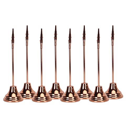 8pcs Roségold -Tischnummer Ständer, elektroplierte Metall -Place -Kartenhalter, stabil 8pcs Roségold -Tischnummer Ständer, elektroplierte Metall -Place -Kartenhalter, stabil von Bognajin