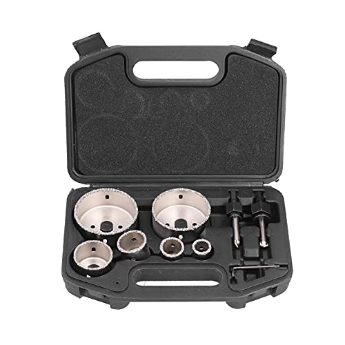9Pcs Tile Drilling Kit for Glass Porcelain, including 6 Hole Saws, 2 Mandrels, 1 Wrench, Cutting Tool Set for Drill, Hand Drill, Pew Drill, Thickened Coating, Efficiency 9Pcs Tile Drilling Kit for Glass Porcelain, including 6 Hole Saws, 2 Mandrels, 1 Wrench, Cutting Tool Set for Drill, Hand Drill, Pew Drill, Thickened Coating, Efficiency von Bognajin