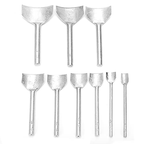 9pcs Halbround -Punsch -Set, Stahlhandschild -Leder -Leder -Gurt -Brieftaschen -Halbkreis -Stanzschneider, DIY -Lederhandwerkswerkzeuge, mehrere Größen für vielseitige von Bognajin