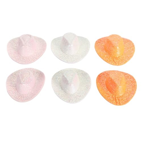 Bognajin 6PCS Mini Cowboy Cowgirl Hut Glitter Puppenhut für Partys, DIY -Kunsthandwerk und Puppenhausdekorationen, Multicolor, 2,6 Zoll breit Bognajin 6PCS Mini Cowboy Cowgirl Hut Glitter Puppenhut für Partys, DIY -Kunsthandwerk und Puppenhausdekorationen, Multicolor, 2,6 Zoll breit von Bognajin