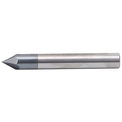 Chamfer End Mill 3 Flute 60° Tungsten Steel Milling cutting machine for CNC Carving and Polishing, Standard Size Router Bit for Aluminum and Copper Milling (D10*60 °*75L) von Bognajin