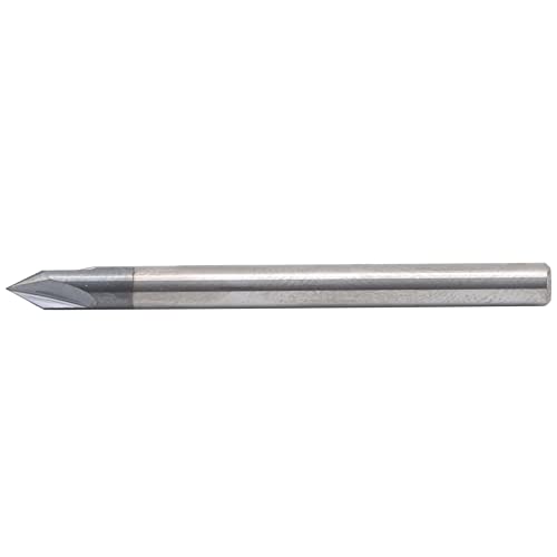 Chamfer End Mill 3 Flute 60° Tungsten Steel Milling cutting machine for CNC Carving and Polishing, Standard Size Router Bit for Aluminum and Copper Milling (D4*60°*50L) von Bognajin