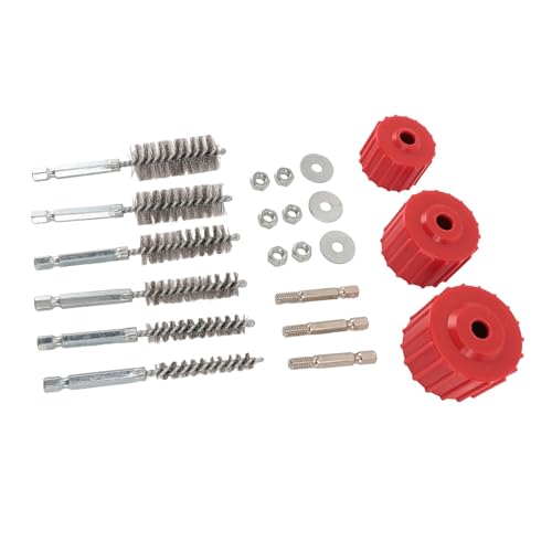 Kupfer rohr reiniger Set für Bohrmaschine, 1/2 3/4 1 Zoll Rohr bürsten mit Edelstahl, 1/4 Zoll Schaft, ideal zum Löten, Hausbesitzer, DIY, Klempner von Bognajin