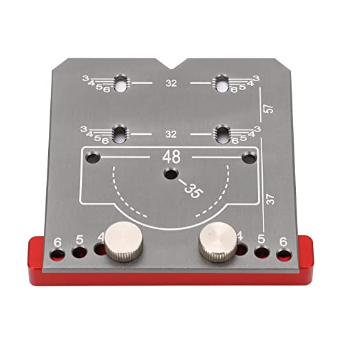 Scharnier -Loch -Bohrlokator Aluminiumlegierung Guide für Schranktür 35 mm gerade oder mittlere Biegescharnier -Installation mit exzentrischem Rad und Scharnierbecherentfernung (S 3cm / 1.2in) von Bognajin