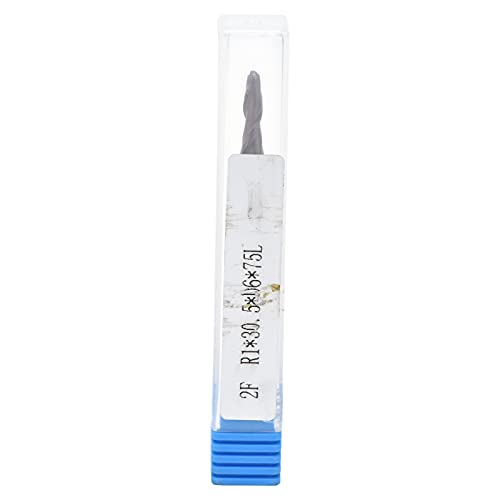 Tapered Nose End Mills, Cone End Mills for Carving, Sturdy and Durably, Bright and Outer layer, CNC Router Bits, Tungsten Steel Milling cutting machine (R1x30.5x6x75mm) von Bognajin