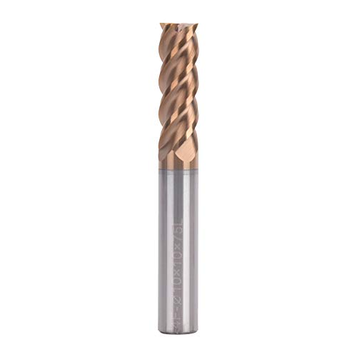 Tungsten Steel 4 Flute End Mill Milling Cutter for Metal Processing, HRC60° Hardness, Wear and Durable, Suitable for CNC Lathe Finishing (D10*75 * 4T) von Bognajin