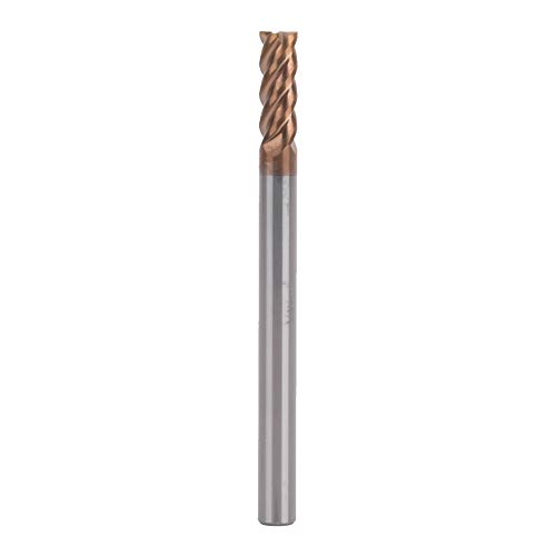 Tungsten Steel 4 Flute End Mill Milling Cutter for Metal Processing, HRC60° Hardness, Wear and Durable, Suitable for CNC Lathe Finishing (D4*50 * 4T) von Bognajin