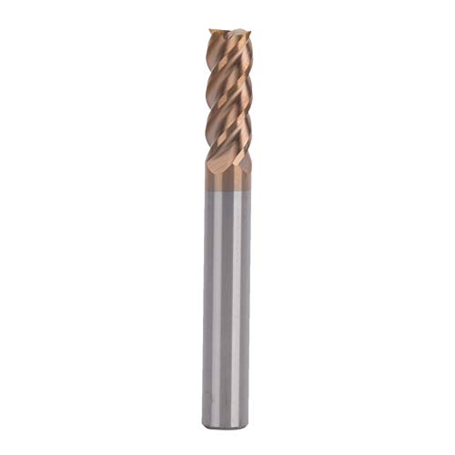 Tungsten Steel 4 Flute End Mill Milling Cutter for Metal Processing, HRC60° Hardness, Wear and Durable, Suitable for CNC Lathe Finishing (D6*50 * 4T) von Bognajin