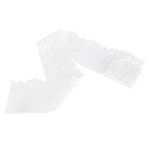 Weißes Nylon-Spitzen band mit einseitigem Wolow-Muster, 10 Yards lang, ideal für Dekoration und Näh zubehör Weißes Nylon-Spitzen band mit einseitigem Wolow-Muster, 10 Yards lang, ideal für Dekoration und Näh zubehör von Bognajin