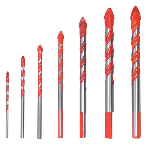 Wolfram -Carbid -Bohrer -Bit -Set, Multi -Zweck -Bohrbits -Kit für Keramikfliesen, Beton, Glas und mehr, hohe Härtematerial für Haltbarkeit und Verschleiß (7pcs) von Bognajin