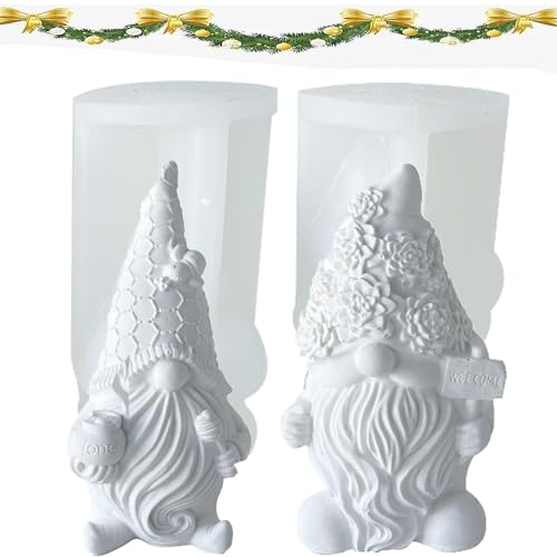 3D Silikonform Weihnachte Bogoro 2 Stück Silikonformen Gießformen Kerzenform Silikon 3D DIY Silicone Mould Für Handwerk Hausdekorationen,Kerzen,Aromasteinen von Bogoro