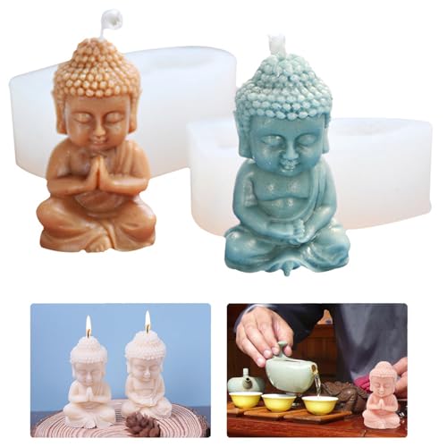 Bogoro 2 Stück Buddha Kerzen Silikonform, Kerzenform Silikon, 3D Buddha Silikon Kerzenform Gießform, Buddha Statue Silikonform, 3D Kerzengießform, für Kerzenherstellung, Handgefertigte Seife Bogoro 2 Stück Buddha Kerzen Silikonform, Kerzenform Silikon, 3D Buddha Silikon Kerzenform Gießform, Buddha Statue Silikonform, 3D Kerzengießform, für Kerzenherstellung, Handgefertigte Seife von Bogoro