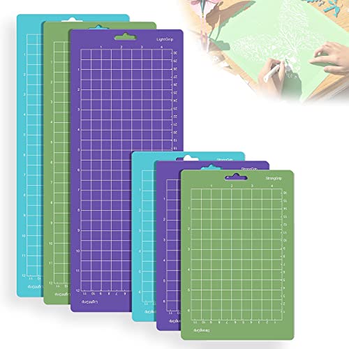 Schneidematte, 6 Stück Rutschfeste Schneidematte, Ersatzzubehör Schneidematte, Schneidematte für Cricut zum Basteln,Nähen,Papierhandwerk(4,5x6,5 Zoll,4,5x12 Zoll) von Bogoro