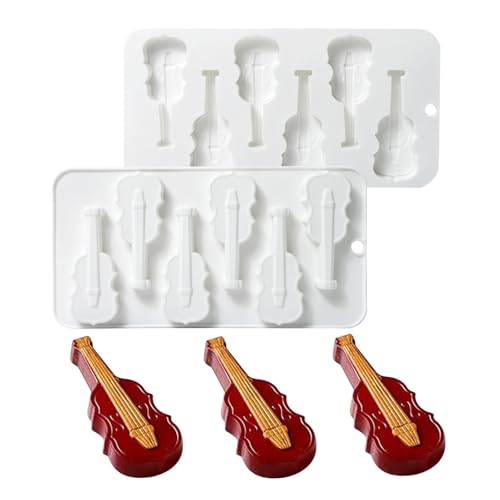2X Geigen Silikonform,Violine Süßigkeiten,Geigen Schokoladenform,Musikinstrumente Mit 6 Mulden,Schokoladen Anhänger Seifenform Für Kuchendekoration Für Kuchen Dekoration,Handgemachte Süßigkeit,Eiswürf 2X Geigen Silikonform,Violine Süßigkeiten,Geigen Schokoladenform,Musikinstrumente Mit 6 Mulden,Schokoladen Anhänger Seifenform Für Kuchendekoration Für Kuchen Dekoration,Handgemachte Süßigkeit,Eiswürf von Bohany