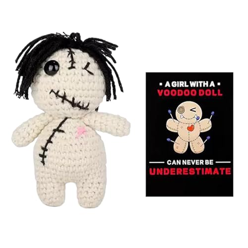 Bohany Emotionale Unterstützung Häkelfigur | Handgefertigte Positivitäts Häkelpuppe,Mit Motivationskarte & Deko Für Zuhause, Studio, Bücherregal & Nachttisch von Bohany