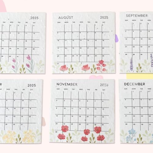 Pflanzbarer Kalender 2025 Wandkalender | Plantura Einpflanzbarer Kalender 2025 | Saatgut Kalender Heimkalender Mit Staffelei | Blumenkalender Umweltfreundlicher Pflanzkalender 2025 Mit Staffelei Pflanzbarer Kalender 2025 Wandkalender | Plantura Einpflanzbarer Kalender 2025 | Saatgut Kalender Heimkalender Mit Staffelei | Blumenkalender Umweltfreundlicher Pflanzkalender 2025 Mit Staffelei von Bohany