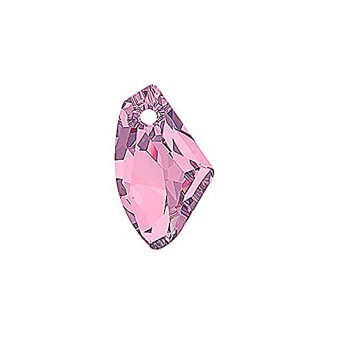 1 stk SWAROVSKI ELEMENTS pendant Galactic Vertical 6656 crystal stone with hole, 27 mm Crystal Antique Pink (Swarovski Anhänger Galaktische Vertikale 6656 Kristallstein mit Loch Lila) von Bohemia Crystal Valley