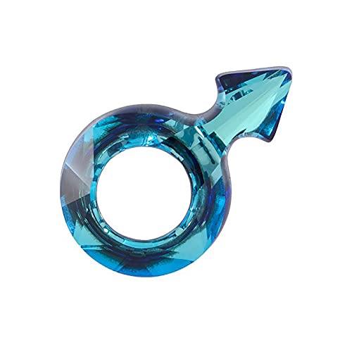 1 stk Swarovski element Crystal stone 4878 male sign symbol of man, 18 x 11.5 mm Crystal Bermuda Blue (Swarovski-Element Kristallstein 4878 männliches Zeichen Symbol des Mannes Kristallblau) von Bohemia Crystal Valley
