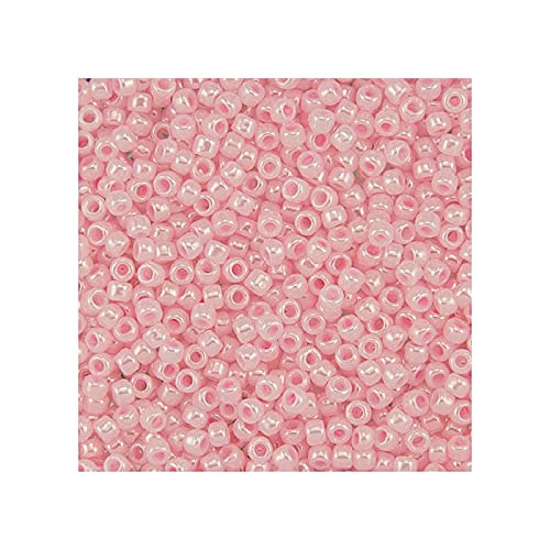10 g TOHO Round Seed Beads Rocailles, size 11/0, Ceylon Innocent Pink (# 145), Japan, Glass von Bohemia Crystal Valley