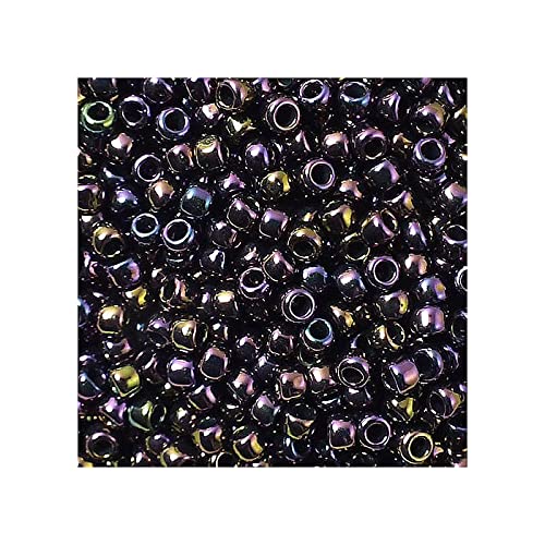 10 g TOHO Round Seed Beads Rocailles, size 11/0, Metallic Iris Purple (# 85), Japan, Glass von Bohemia Crystal Valley