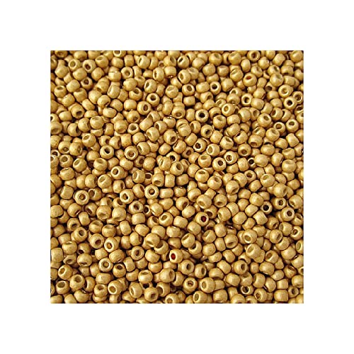 10 g Rocailles TOHO seed beads, 11/0 (2.2 mm) Permanent matte Finish Galvanized Starlight (#pf557f) (Rocailles Toho Samenperlen Golden) von Bohemia Crystal Valley