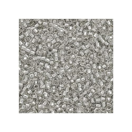 10 g Rocailles TOHO seed beads, 11/0 (2.2 mm) Silver Lined Crystal (#21) (Rocailles Toho Samenperlen Kristallsilber) von Bohemia Crystal Valley