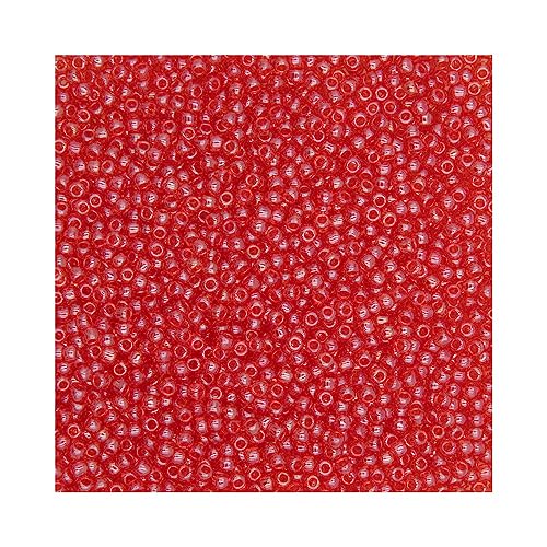 10 g TOHO Round Seed Beads Rocailles, size 11/0, Luster Crystal Tropical Sunset Lined (# 109), Japan, Glass von Bohemia Crystal Valley