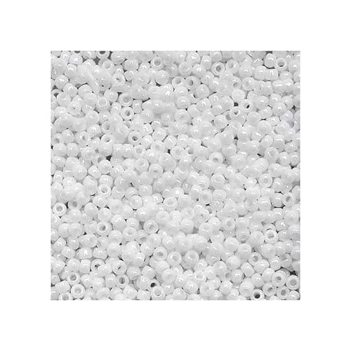 10 g TOHO Round Seed Beads Rocailles, size 11/0, Opaque White (# 41), Japan, Glass von Bohemia Crystal Valley