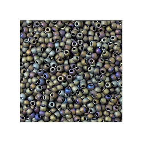 10 g TOHO Round Seed Beads Rocailles, size 8/0, Matte Color Iris Brown (# 614), Japan, Glass von Bohemia Crystal Valley