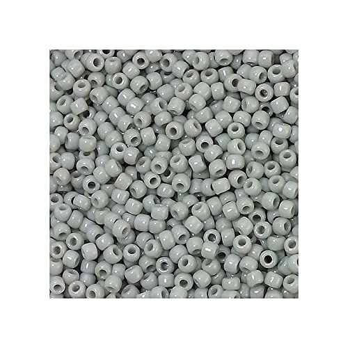 10 g TOHO Round Seed Beads Rocailles, size 8/0, Opaque Gray (# 53), Japan, Glass von Bohemia Crystal Valley