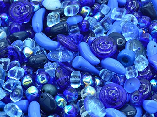 1000g Mischglasperlen verschiedene Formen Mix, Blue, Böhmisches Kristall Glas, Tschechien MIX Großhandlespackung Mixed Glass Beads different shapes 1000g Mischglasperlen verschiedene Formen Mix, Blue, Böhmisches Kristall Glas, Tschechien MIX Großhandlespackung Mixed Glass Beads different shapes von Bohemia Crystal Valley