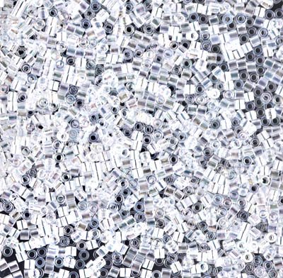 1g MIYUKI Delica Rocailles Seed Beads, 15/0 x 15/0 mm, Crystal AB (DBS0051), Glass, Japan von Bohemia Crystal Valley