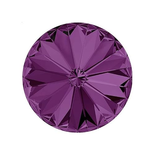 2 stk SWAROVSKI CRYSTALS Stones Rivoli 1122 Chaton, 12 mm Amethyst (Swarovski-Kristalle Steine ​​Rivoli 1122 Chaton Violett) von Bohemia Crystal Valley