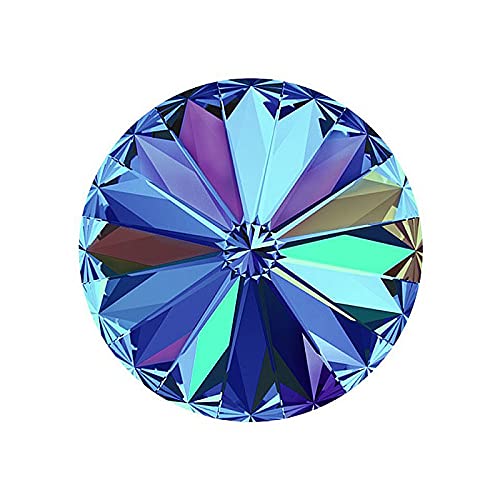 2 stk SWAROVSKI CRYSTALS Stones Rivoli 1122 Chaton, 12 mm Crystal Bermuda Blue (Swarovski-Kristalle Steine ​​Rivoli 1122 Chaton Blau) von Bohemia Crystal Valley