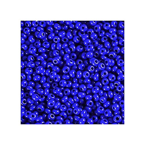 20 g Rocailles PRECIOSA seed beads, 10/0 (approx. 2.3 mm) rich blue (Rocailles Preciosa-Samenperlen Blau) von Bohemia Crystal Valley