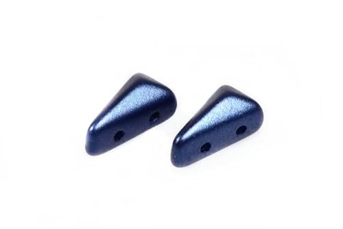 20pcs Vexolo 2-Loch-Dreiecksperlen 5 x 8 mm, Kreide weißes Benzin (3000-25033), Böhmisches Kristall Glas, Tschechien 11109034 Vexolo 2-hole Triangle Beads von Bohemia Crystal Valley